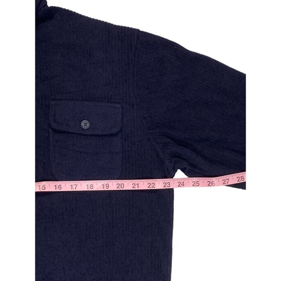 Liz Claiborne Women's Size L Navy Blue Button-Down Long Sleeves Knit Sweater - Picture 5 of 7